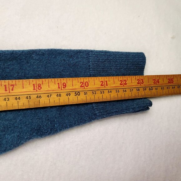 Eddie Bauer Mens V-Neck Sweater Small Blue Cotton Cashmere Blend - Picture 8 of 8